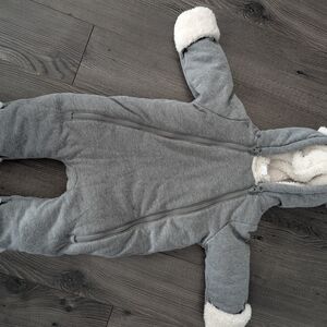 GAP Gray Fleece-Lined Kids Footie